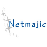Netmajic, Inc., Logo with company name and stars. Access application development with VBA programming and Excel application development with VBA programmming.